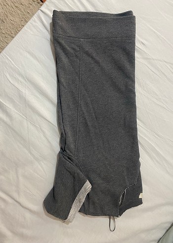 Gri Kısa Kollu Hamile Tişörtü Fermuarlı - Görsel 4