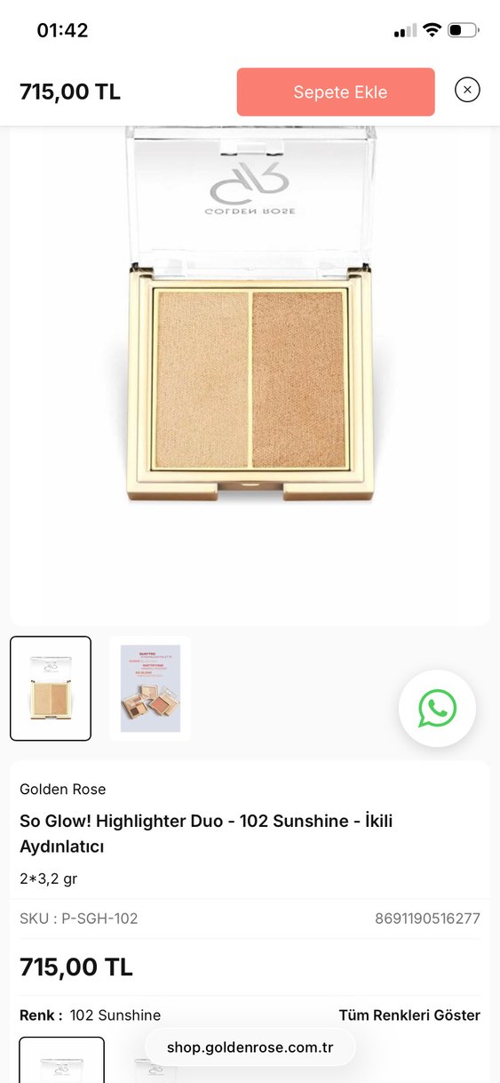 Altın Rengi Işıltılı Allık - Görsel 4