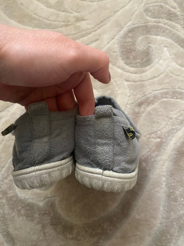 Erkek Çocuk Gri-Mavi Nakışlı Ev kreş pandufu - Görsel 4