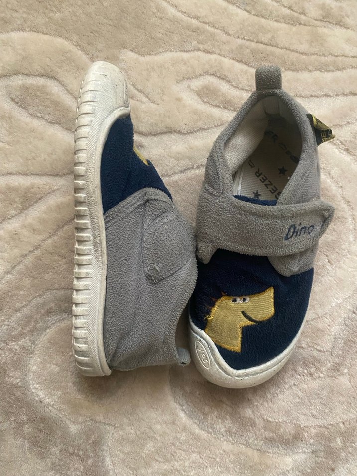 Erkek Çocuk Gri-Mavi Nakışlı Ev kreş pandufu - Görsel 3