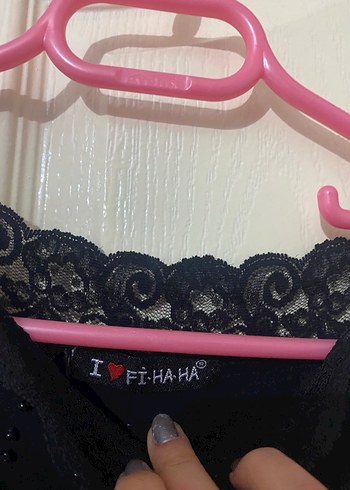 Boncuk İşlemeli Siyah abiye bluz - Görsel 3