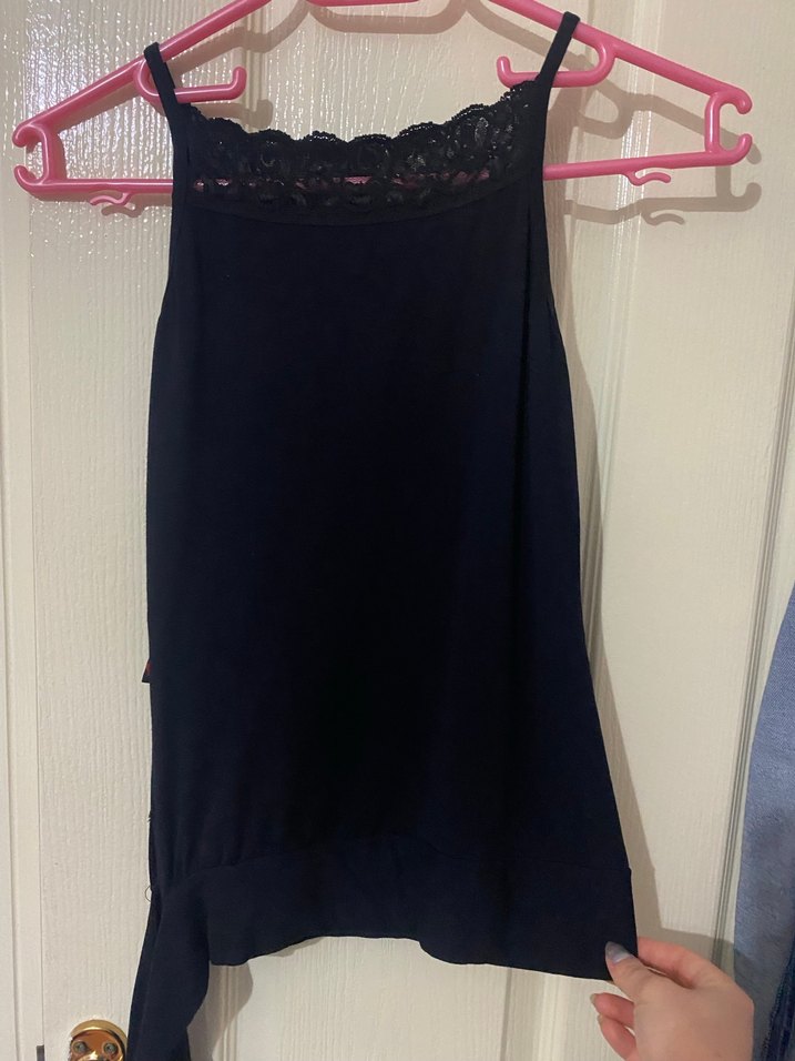 Boncuk İşlemeli Siyah abiye bluz - Görsel 2