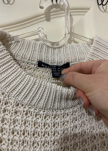 Krem Kadın Örgü Triko Kazak - Görsel 3