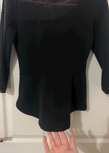 Kadın Siyah V Yaka Uzun Kollu Bluz - Görsel 7