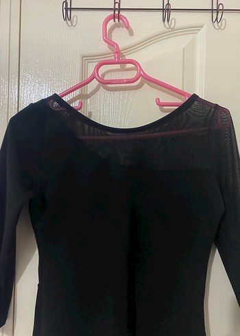 Kadın Siyah V Yaka Uzun Kollu Bluz - Görsel 3