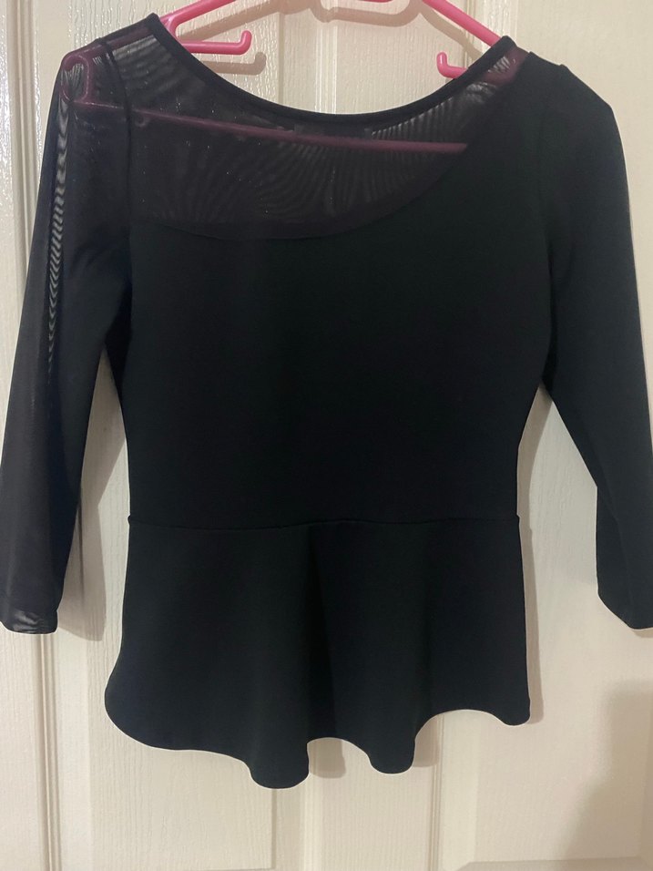 Kadın Siyah V Yaka Uzun Kollu Bluz - Görsel 5