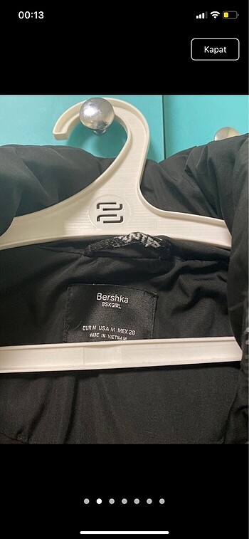 m Beden siyah Renk Bershka mont
