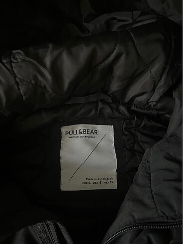s Beden siyah Renk Pull and bear kanguru mont