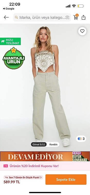 Trendyol & Milla Trendyolmilla mint yeşil pantolon