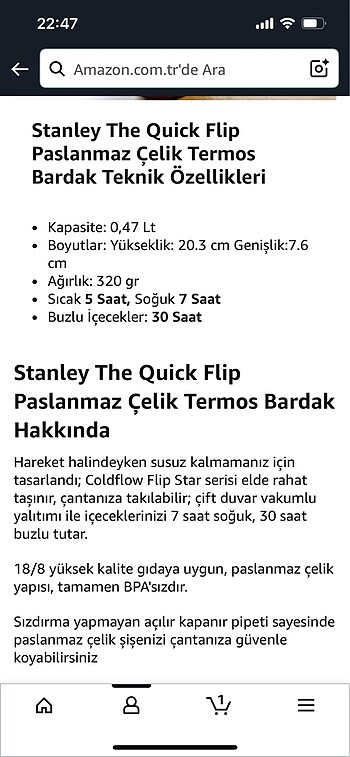 Stanley quick flip termos - Görsel 2
