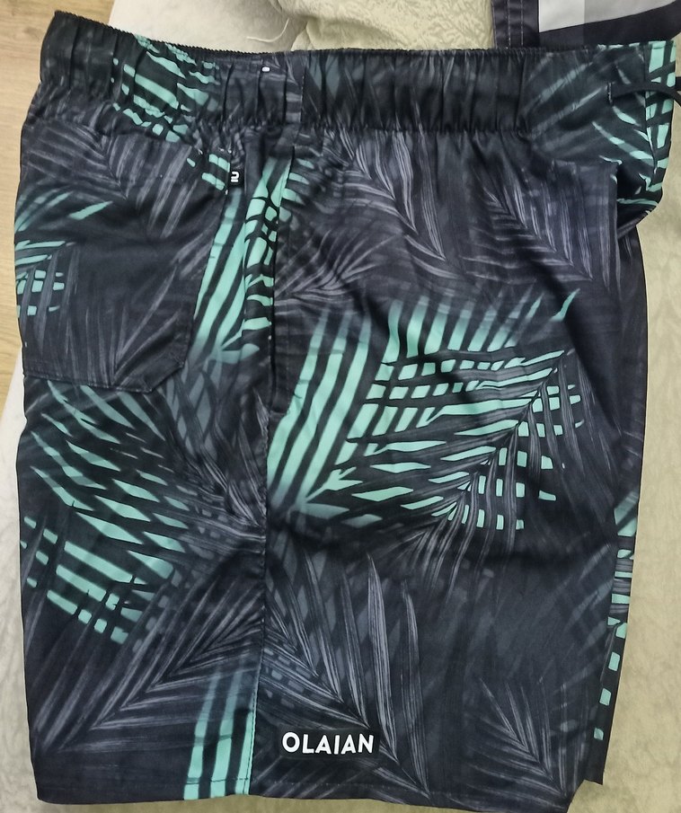 Erkek Yeşil Pliseli Midi Boy Mayo Şort - Görsel 2