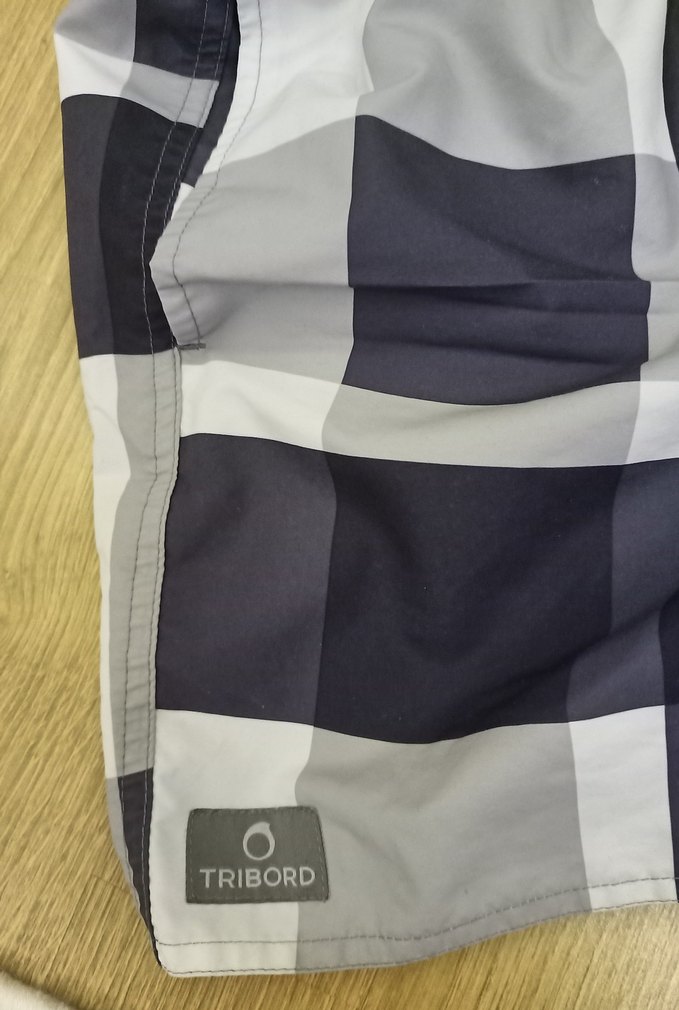 Ekose Desenli Gri Erkek deniz Şortu - Görsel 3