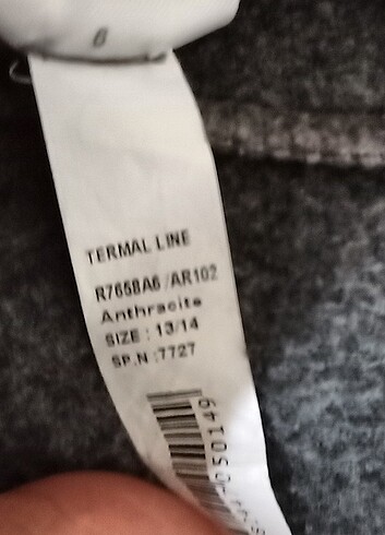 13-14 Yaş Beden gri Renk DeFacto kapşonlu fermuarlı sweatshirt . Termal line sıcak tutar.