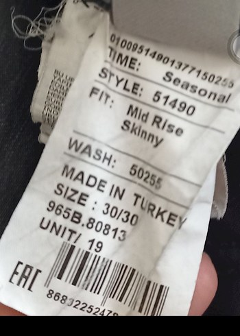 30 Beden kahverengi Renk LTB erkek Denim Pantolon
