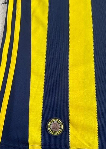 Adidas Sarı Lacivert Çizgili Adidas Spor Forma