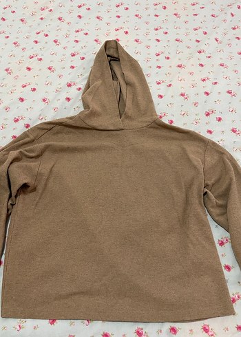 Bej Kapüşonlu Kadın Sweatshirt