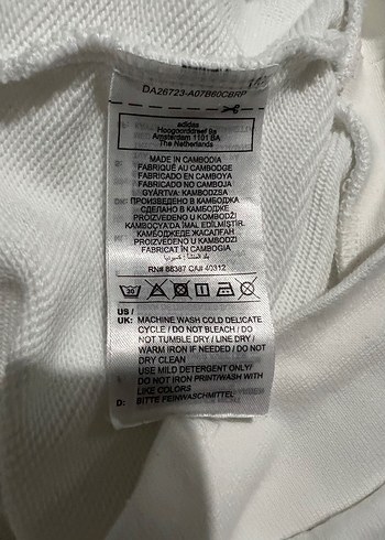 Kız çocuk Beyaz Adidas Kapüşonlu Sweatshirt - Görsel 6