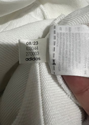 Kız çocuk Beyaz Adidas Kapüşonlu Sweatshirt - Görsel 7