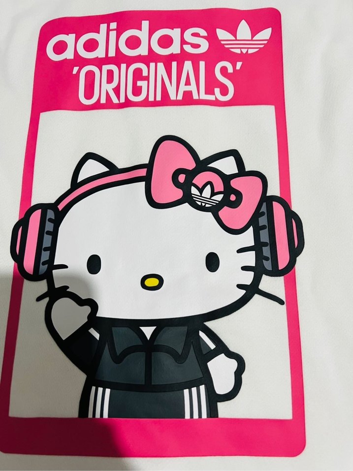 Kız çocuk Beyaz Adidas Kapüşonlu Sweatshirt - Görsel 3