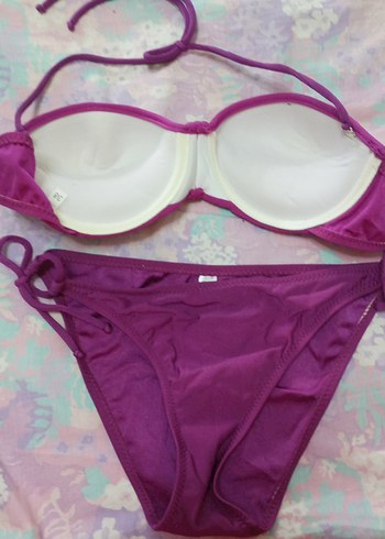 Mor Payetli İp Askılı Bikini - Görsel 7