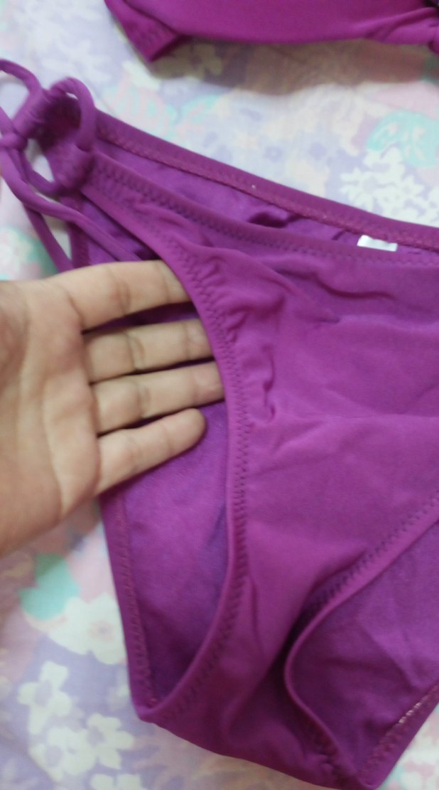 Mor Payetli İp Askılı Bikini - Görsel 3