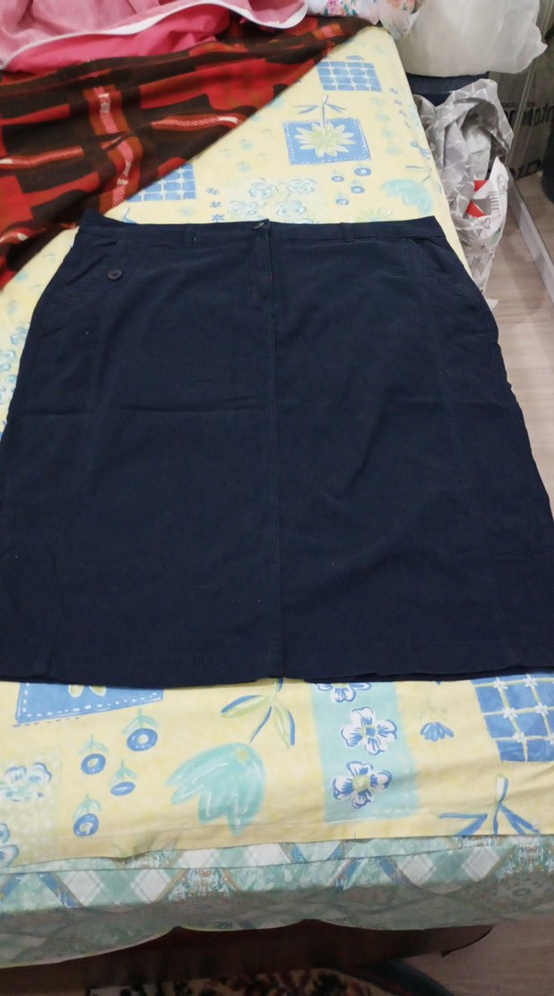 Düğmeli Siyah Hamile Kot Etek - Görsel 2