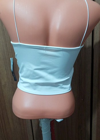 Turkuaz Pilili Mini Crop Top - Görsel 5