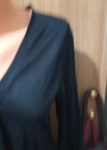 Siyah Uzun Kollu Salaş Kadın ceket - Görsel 4