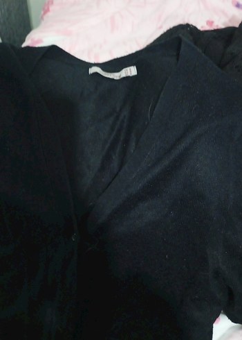 Siyah Uzun Kollu Salaş Kadın ceket - Görsel 5