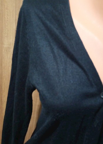 Siyah Uzun Kollu Salaş Kadın ceket - Görsel 3