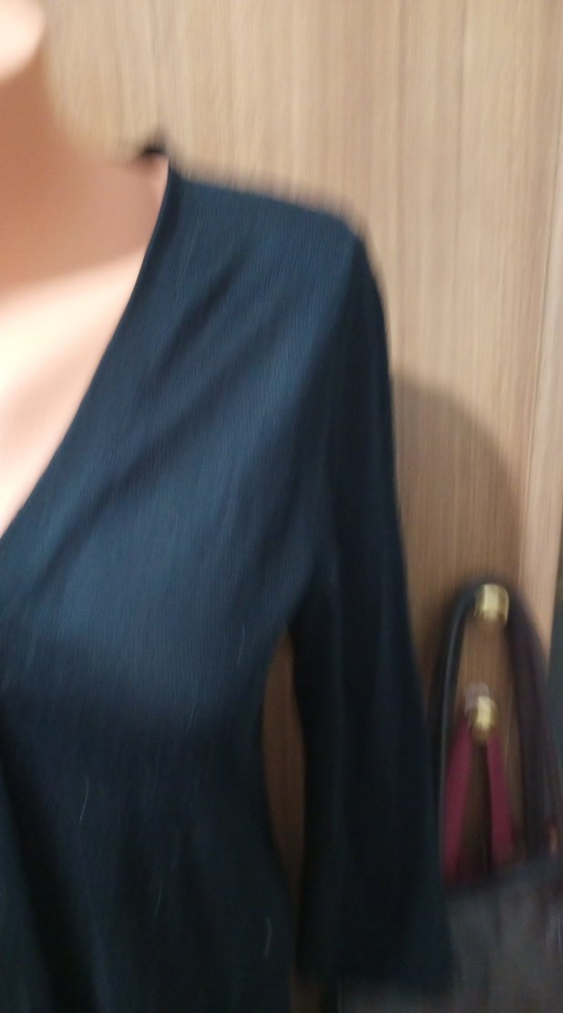 Siyah Uzun Kollu Salaş Kadın ceket - Görsel 4