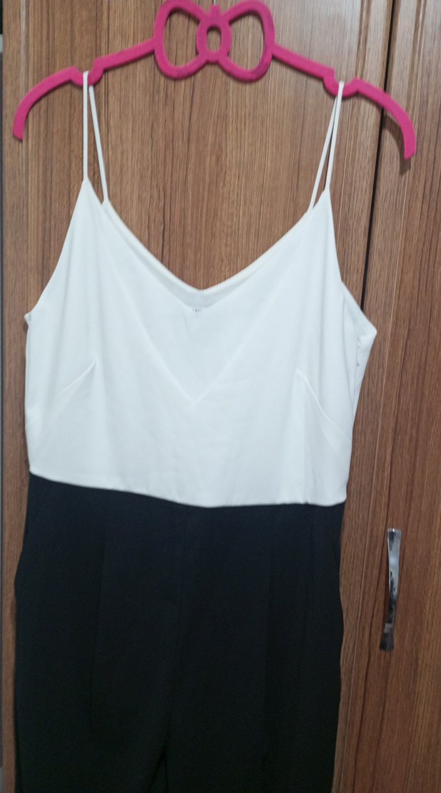 Kadın Siyah Tulum,  Kolsuz - Görsel 4