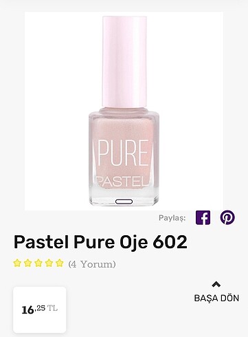  Beden Pastel Pure Oje