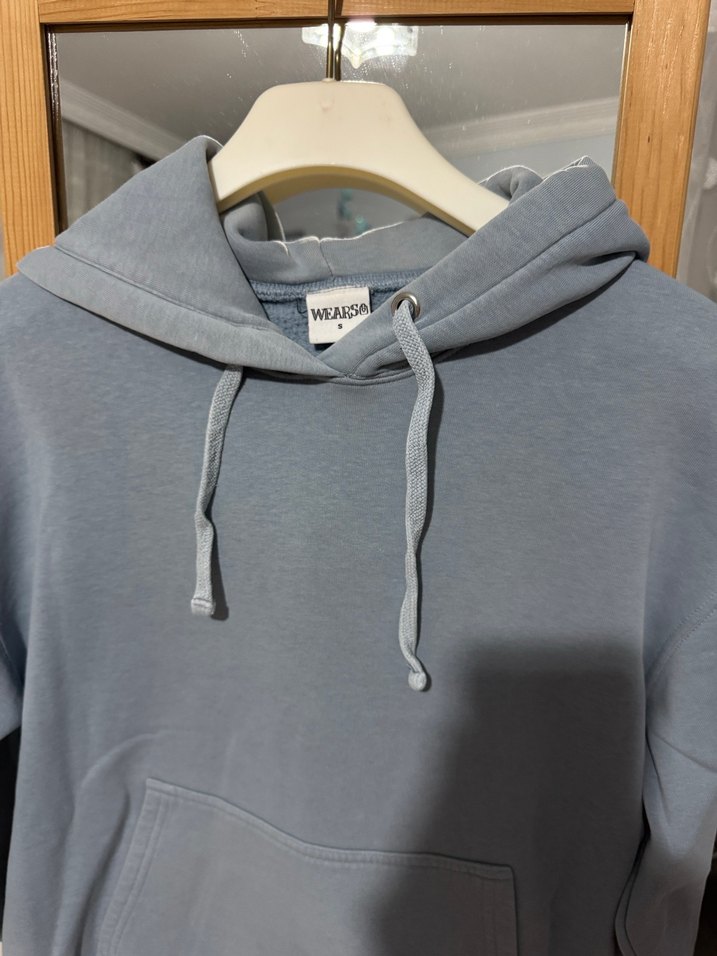 Gri Kapüşonlu Kadın Sweatshirt - Görsel 2