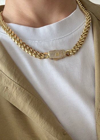 Zincir Detaylı Altın Renk Kadın Bileklik - Görsel 2