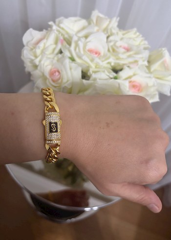 Zincir Detaylı Altın Renk Parisian Bileklik - Görsel 2