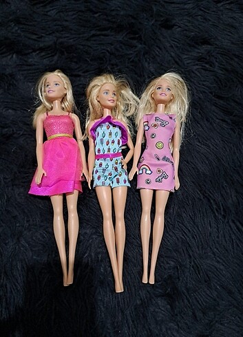 3 adet barbie 