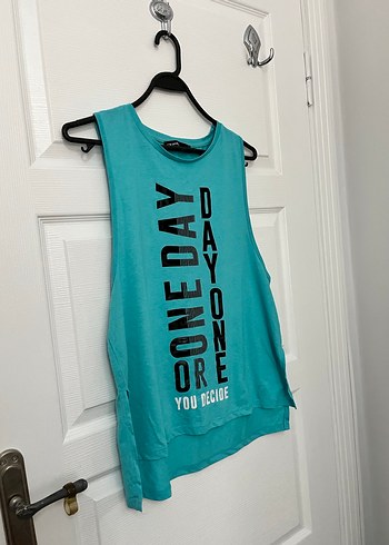 Turkuaz Baskılı sporcu üst - Görsel 4