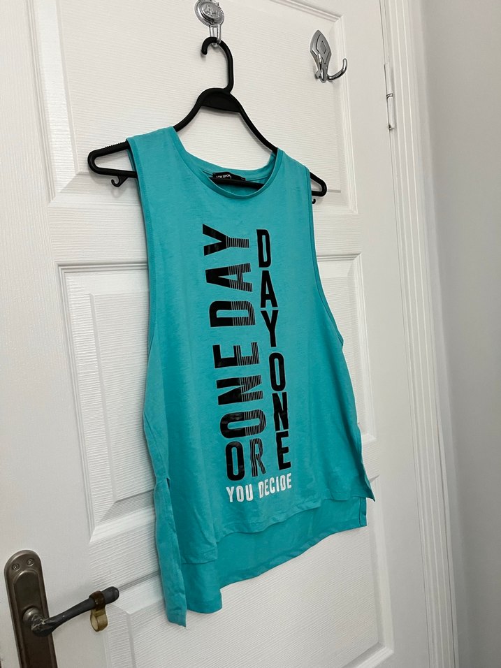 Turkuaz Baskılı sporcu üst - Görsel 4