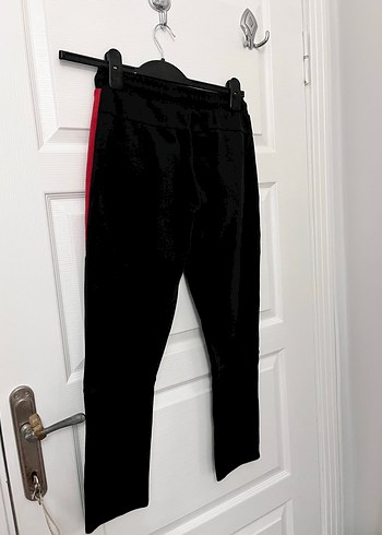 Fermuarlı Kırmızı Siyah Erkek Kısa Eşofman - Görsel 4