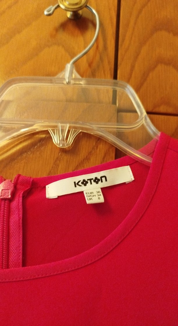 Pembe Drapeli Kısa Kollu Kadın Bluz - Görsel 3