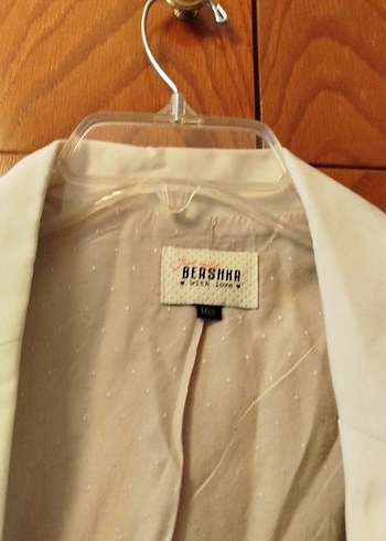 Düğmeli Beyaz Kadın Blazer Ceket - Görsel 2