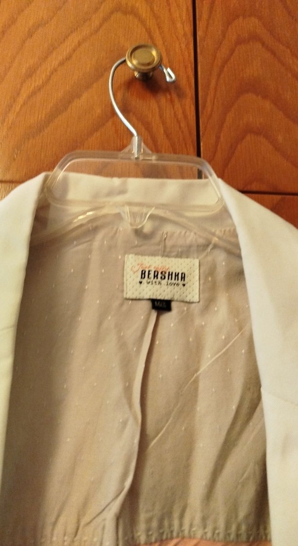 Düğmeli Beyaz Kadın Blazer Ceket - Görsel 2