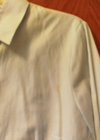 Düğmeli Beyaz Pamuklu Kadın Gömlek - Görsel 2