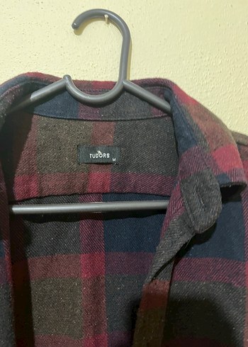 Bordo Düğmeli Uzun Kollu Erkek Gömlek - Görsel 2