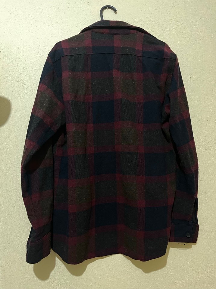 Bordo Düğmeli Uzun Kollu Erkek Gömlek - Görsel 4