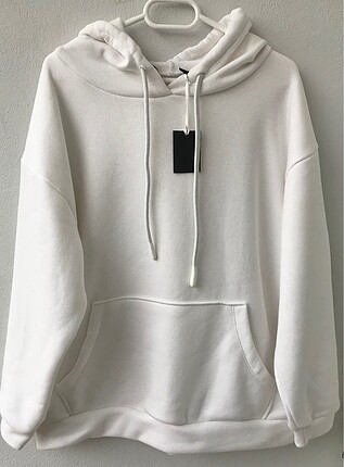 Hm marka beyaz kalın pamuklu sweatshirt