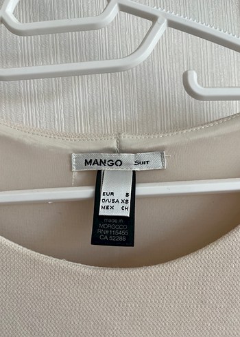Mango Bej Kısa Kollu Salaş Elbise