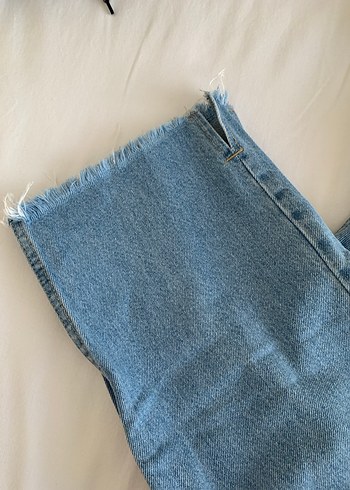 42 Beden mavi Renk Fermuarlı Mavi Midi Kadın Kot Pantolon