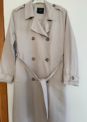 Bej Midi Kadın Trençkot - Görsel 9